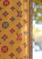 Pure Pashmina Kaani Jamawar Shawl D - 124 - BLACK