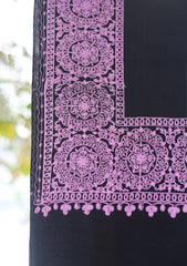 Pashmina Ari Work Shawl D - 134 - Black