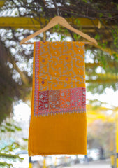 Pashmina Emboridered Shawl D - 154C - MUSTARD