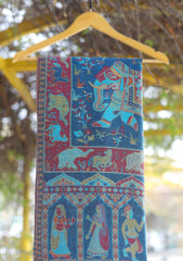 Pure Pashmina Kaani Jamawar Shawl D - 122 - Z FEROZI