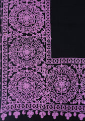 Pashmina Ari Work Shawl D - 134 - Black