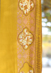 Wool Ari Work Shawl D - 21C - Mustard