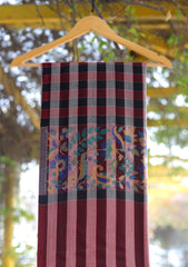 Pure Pashmina Kaani Jamawar Shawl D - 124 - B Maroon