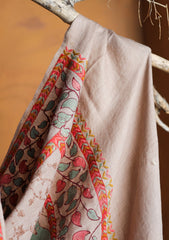 Pashmina Embroidered Jaaldar Shawl D#29 - Skin