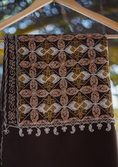 Wool Ari Work Shawl D - 1K - D Brown