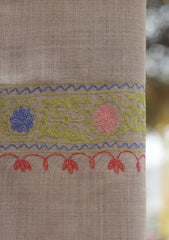 Wool Ari Work Shawl D - 31B - L BROWN