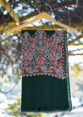 Pashmina Ari Work Shawl D - 130 - B Green