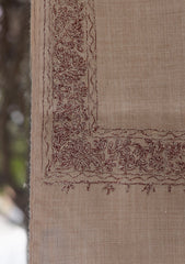 Wool Ari Work Shawl D - 37 - L BROWN