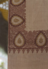Wool Ari Work Shawl D - 33 - S BROWN