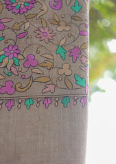 Pashmina Emboridered Shawl D - 170 - BROWN