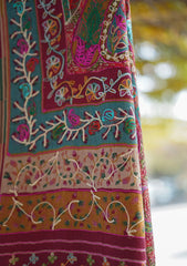 Digital Printed Wool Shawl D - 04 - Multi