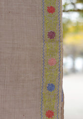 Wool Ari Work Shawl D - 31B - L BROWN