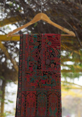 Pure Pashmina Kaani Jamawar Shawl D - 119 - M BLACK