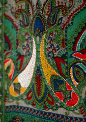 Wool Needle Work Shawl D - 28 - Multi