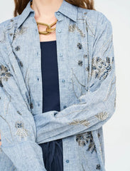 Pret - Moven - Beaded Oversize Shirt - Anthracite - Grey