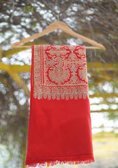 Pashmina Emboridered Shawl D - 182 - RED