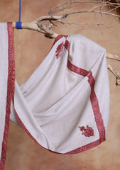 Pashmina Kashmiri Border Scarf D#27 - Fawn