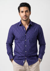 Elite Men Italy Albiate Cotton Fabric - L Purple