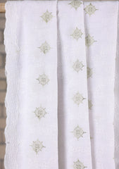 Embroidered Lawn Summer Shawl D#65 - White 4