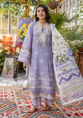 Lawn - Elaf Premium - E.Craft - Chikankari - EEC-5A LAVENDER LOVE