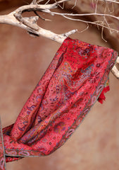 Pashmina Jamawar Scarf D#92 - Red