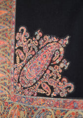 Pashmina Kaani Zari Shawl D - 14 - Black