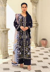 Lawn Collection - Eshaal Mishkaat - Zaib un Nisa - D#2A - Navy Night