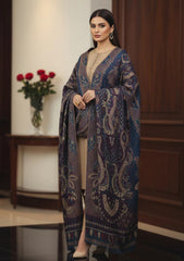 Winter - Meemsey - Noor Jahan - Makhmal 25 - Jacquard Shawl - D#01 - Brown