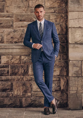 Dormeuil Tropical Amadeus Wool Fabric - Blue