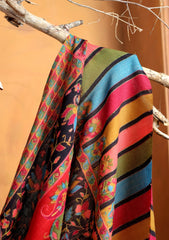 Pashmina Qalamkar Needle Work Shawl D#03 - Multi