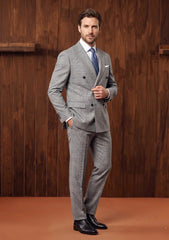 Dormeuil Imperial Jade Wool Fabric - D Grey
