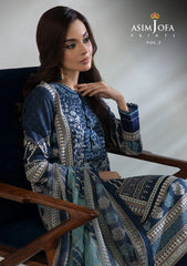 Lawn Collection - Asim Jofa - Basic - Print - 3 Pcs - AJBP#46