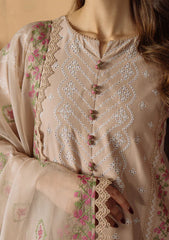 Lawn - Sahar - Festive Chikankari - CK-25-V1-10 - Bronzed Beige