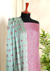 Formals - Fancy Closet - 2 pcs Suit - Chiffon Jamawar D#56 Grey