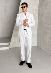 Scabal Super 150's Superior Wool 240 Gr Suiting - Off White