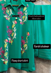 Pret - Manahils - Allechant 25 - Green Aura Embroidered