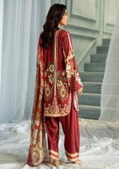Winter - Meerak - Embroidered Linen 25 - Rust Ember