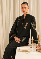 Lawn - Sahar - Jacquard Embroidered - FL-V1-S25-05 - Raven Muse