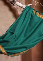 Pashmina Kashmiri Border Scarf D#13 - Green