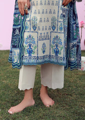 Lawn - Sahar - Mirha 26 - SS1-26-05 - Indigo Cream Folk