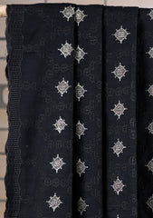 Embroidered Lawn Summer Shawl D#65 - Black