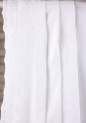 Embroidered Lawn Summer Shawl D#50 - White