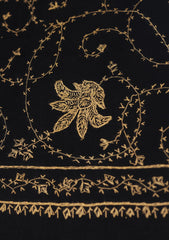 Wool Needle Work Shawl D - 39 - Black