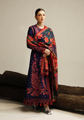 Winter Collection - Hussain Rehar - Khaddar Shawl - Cerulean