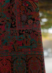 Pure Pashmina Kaani Jamawar Shawl D - 119 - M BLACK