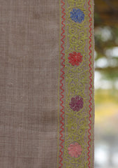 Wool Ari Work Shawl D - 31 - L BROWN