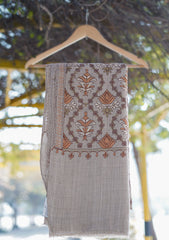 Wool Ari Work Shawl D - 1R - Fawn