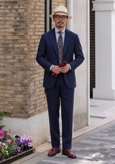 Carlo Barbera Riserva Superfine Exclusive Wool Fabric - Blue