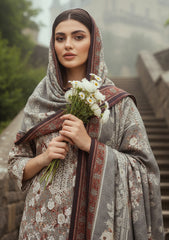 Winter - Riwaj - Printed Marina - 3 Pcs - Wool Shawl 25 - D#64