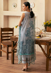 Lawn - Sahar - Selene Premium - 3 Pcs - SSP#12 - SILVER MIST